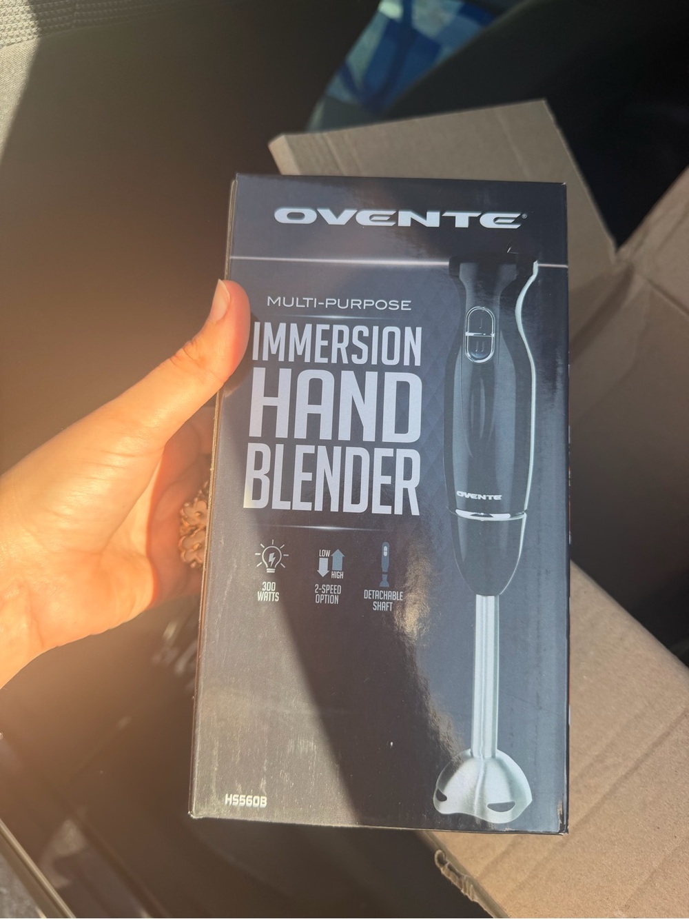 Black Immersion Hand Blender - Multi-Purpose Handheld Mixer